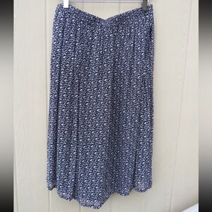 April Cornell Black and White Floral Maxi Skirt L